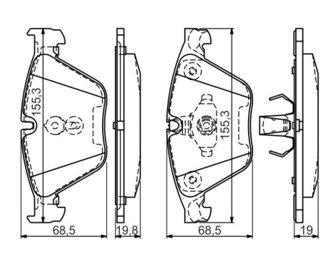 Brake Pad Set, disc brake BP1470 Bosch, Image 7