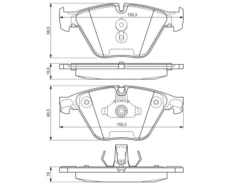 Brake Pad Set, disc brake BP1470 Bosch, Image 8