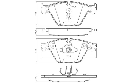 Brake Pad Set, disc brake BP1470 Bosch, Image 8
