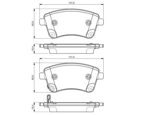 Brake Pad Set, disc brake BP1473 Bosch, Image 6