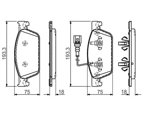 Brake Pad Set, disc brake BP1474 Bosch, Image 7