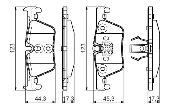Brake Pad Set, disc brake BP1475 Bosch, Image 7
