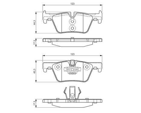 Brake Pad Set, disc brake BP1475 Bosch, Image 8