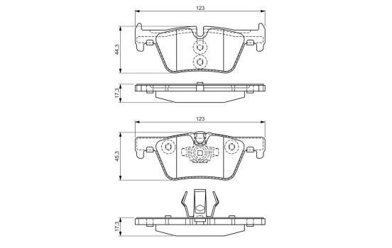 Brake Pad Set, disc brake BP1475 Bosch, Image 8
