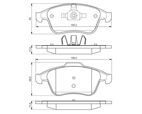 Brake Pad Set, disc brake BP1477 Bosch, Image 6