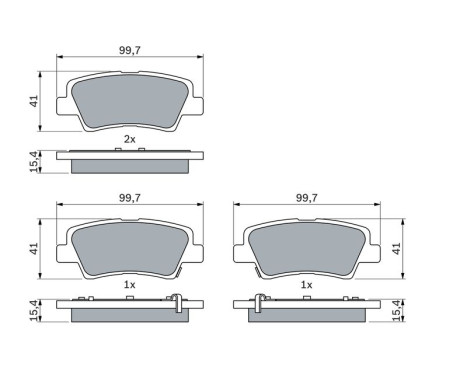 Brake Pad Set, disc brake BP1478 Bosch, Image 7