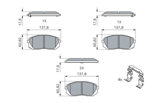 Brake Pad Set, disc brake BP1480 Bosch, Image 5