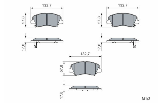Brake Pad Set, disc brake BP1484 Bosch, Image 6