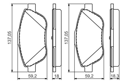 Brake Pad Set, disc brake BP1485 Bosch, Image 5