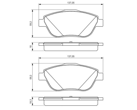 Brake Pad Set, disc brake BP1485 Bosch, Image 8