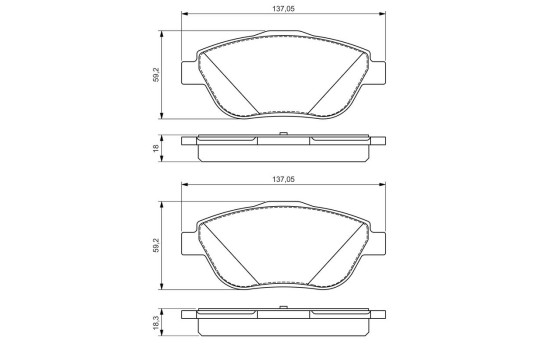 Brake Pad Set, disc brake BP1485 Bosch, Image 8