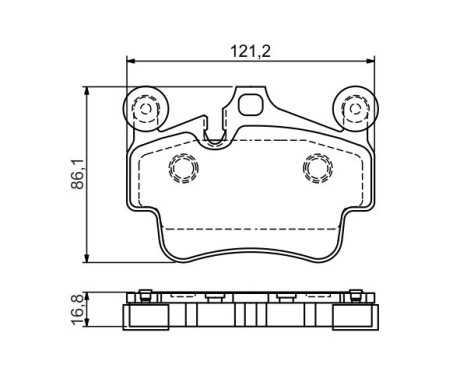 Brake Pad Set, disc brake BP1488 Bosch, Image 2