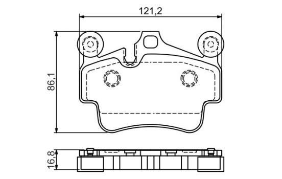 Brake Pad Set, disc brake BP1488 Bosch, Image 2