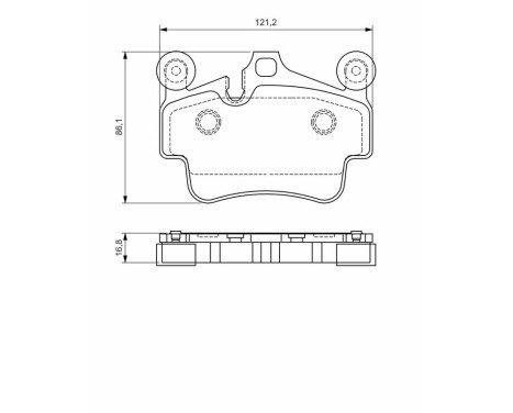 Brake Pad Set, disc brake BP1488 Bosch, Image 7