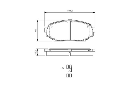 Brake Pad Set, disc brake BP149 Bosch, Image 6