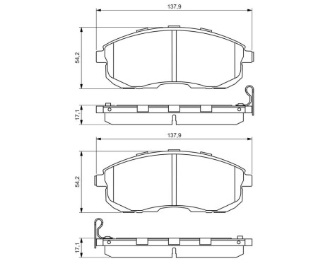 Brake Pad Set, disc brake BP1493 Bosch, Image 8