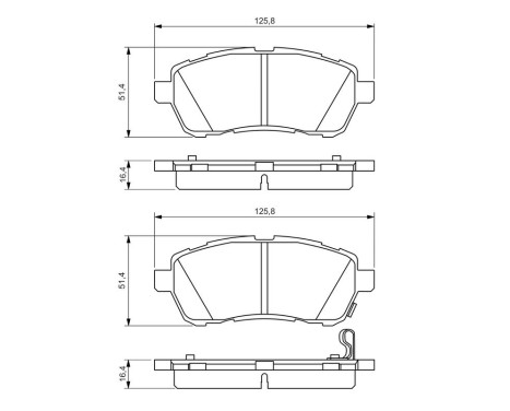 Brake Pad Set, disc brake BP1495 Bosch, Image 8