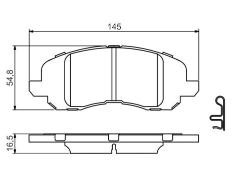 Brake Pad Set, disc brake BP1496 Bosch, Image 7