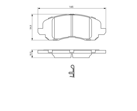 Brake Pad Set, disc brake BP1496 Bosch, Image 8