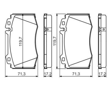 Brake Pad Set, disc brake BP1497 Bosch, Image 7