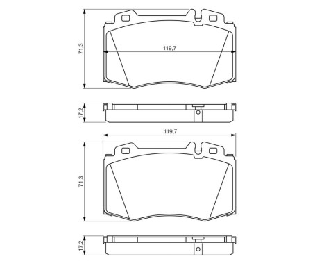 Brake Pad Set, disc brake BP1497 Bosch, Image 8