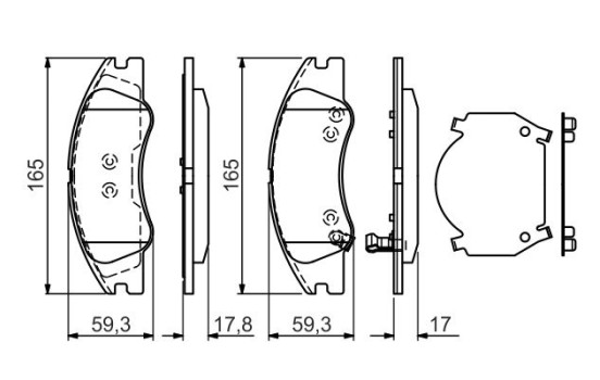Brake Pad Set, disc brake BP1498 Bosch