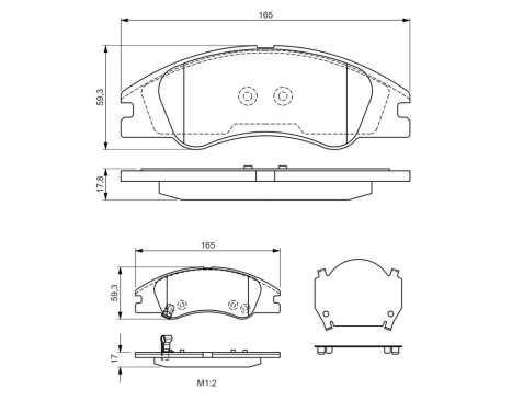 Brake Pad Set, disc brake BP1498 Bosch, Image 6