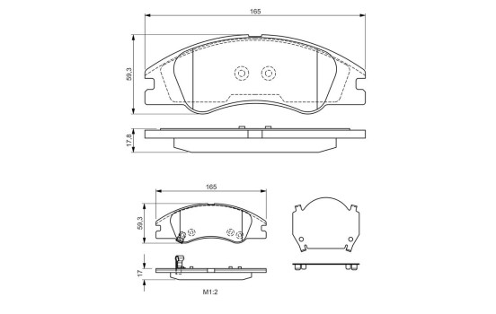 Brake Pad Set, disc brake BP1498 Bosch, Image 6