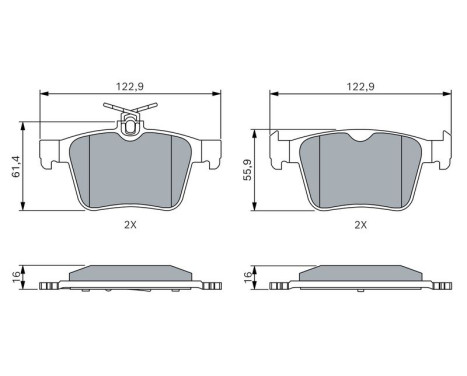 Brake Pad Set, disc brake BP1503 Bosch, Image 7