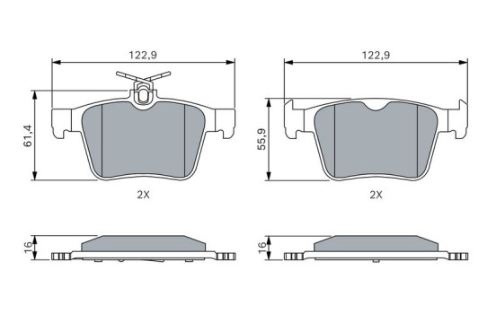 Brake Pad Set, disc brake BP1503 Bosch, Image 3