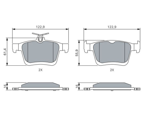 Brake Pad Set, disc brake BP1504 Bosch, Image 7