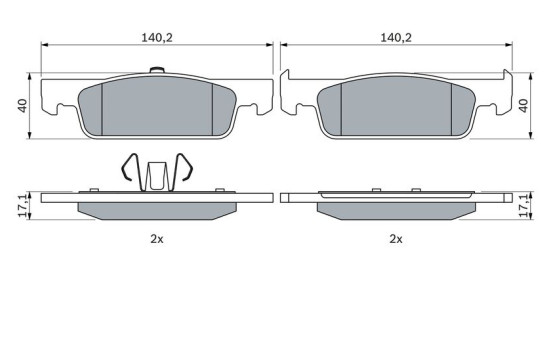 Brake Pad Set, disc brake BP1506 Bosch, Image 5