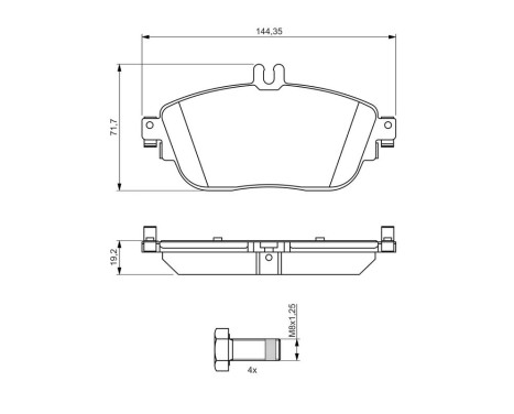 Brake Pad Set, disc brake BP1507 Bosch, Image 12