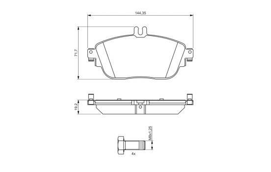 Brake Pad Set, disc brake BP1507 Bosch, Image 6