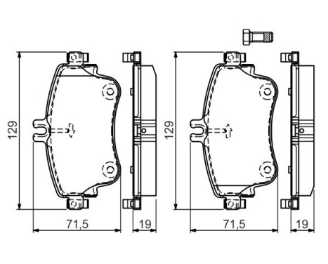 Brake Pad Set, disc brake BP1508 Bosch, Image 7