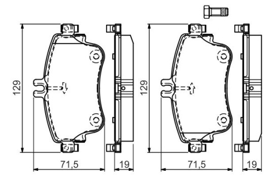 Brake Pad Set, disc brake BP1508 Bosch, Image 3