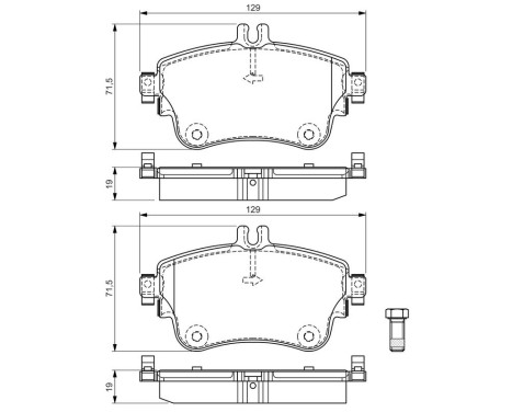 Brake Pad Set, disc brake BP1508 Bosch, Image 8