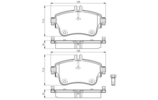 Brake Pad Set, disc brake BP1508 Bosch, Image 8