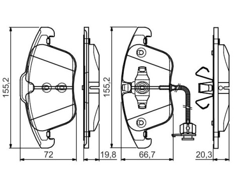 Brake Pad Set, disc brake BP1548 Bosch