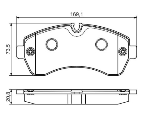 Brake pad set, disc brake BP1551 Bosch, Image 7