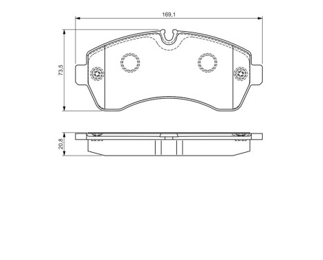 Brake pad set, disc brake BP1551 Bosch, Image 8