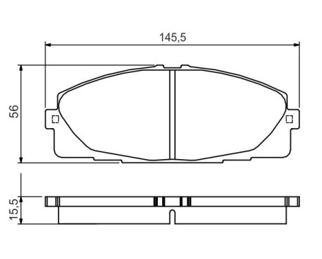 Brake pad set, disc brake BP1569 Bosch