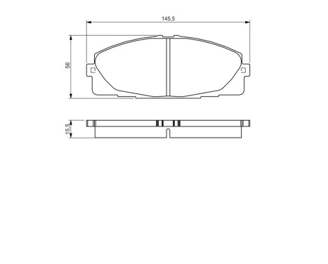 Brake pad set, disc brake BP1569 Bosch, Image 6