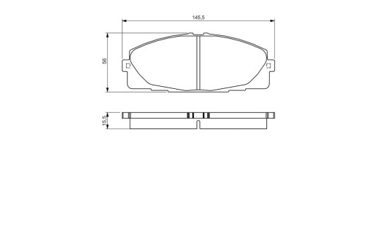 Brake pad set, disc brake BP1569 Bosch, Image 6