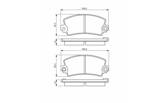 Brake pad set, disc brake BP1575 Bosch, Image 6