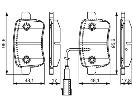 Brake Pad Set, disc brake BP1594 Bosch, Image 7