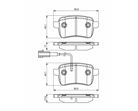 Brake Pad Set, disc brake BP1594 Bosch, Image 8