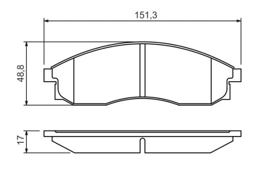 Brake Pad Set, disc brake BP161 Bosch, Image 5