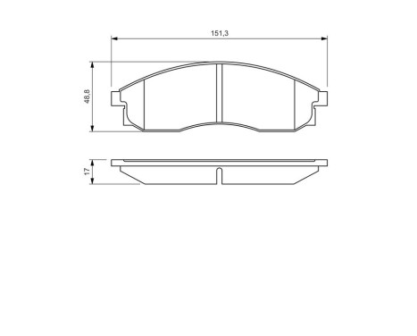 Brake Pad Set, disc brake BP161 Bosch, Image 8
