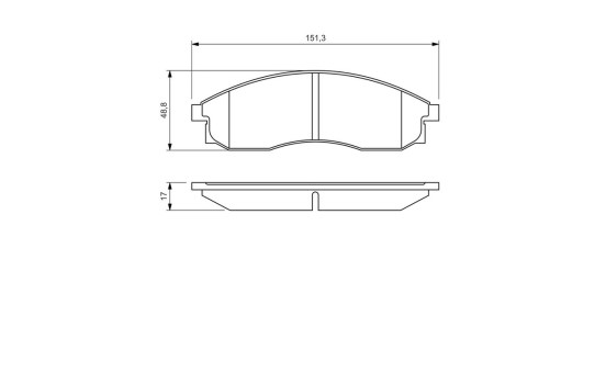 Brake Pad Set, disc brake BP161 Bosch, Image 8